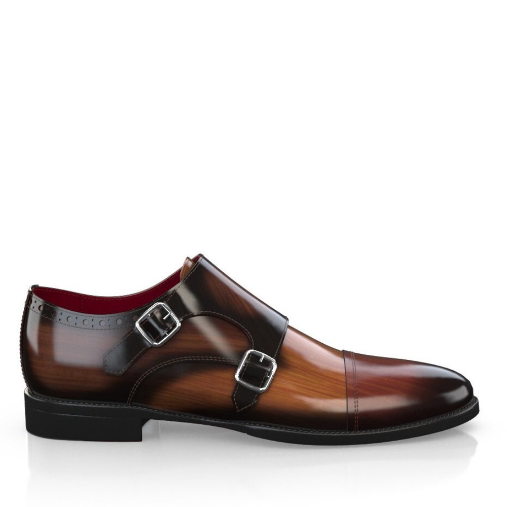 Bashwood Handmade Brown Shaded Monk Shoes